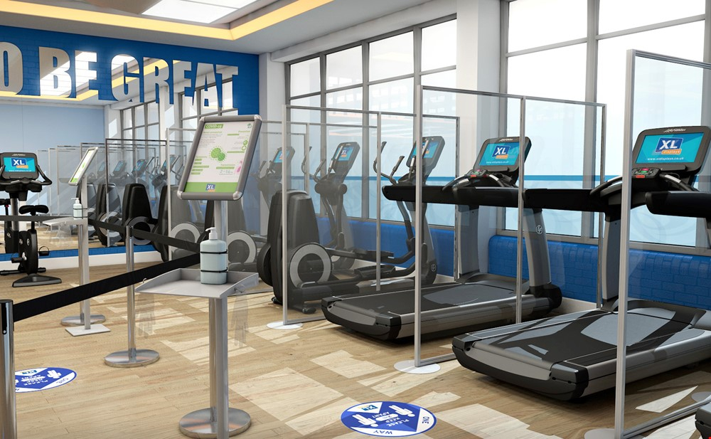 Perspex Social Distancing Screens For Gyms And Fitness Stations