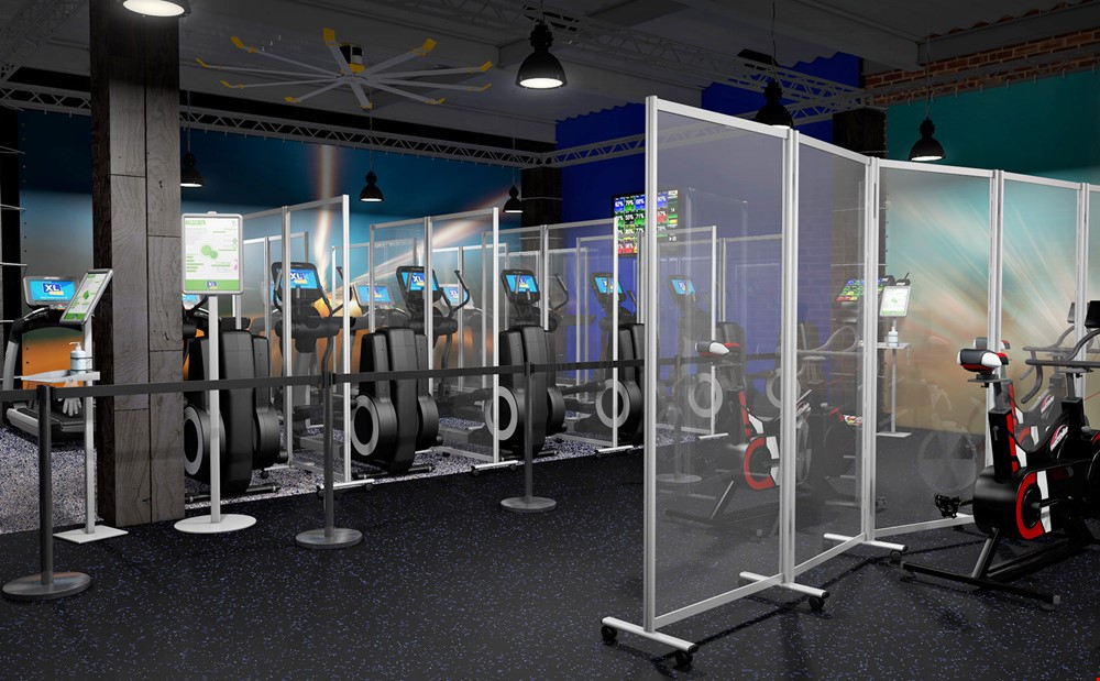 Perspex Screens For Gyms - Hygienic Social Distancing Screens For Workout Areas In Gyms & Fitness Stations