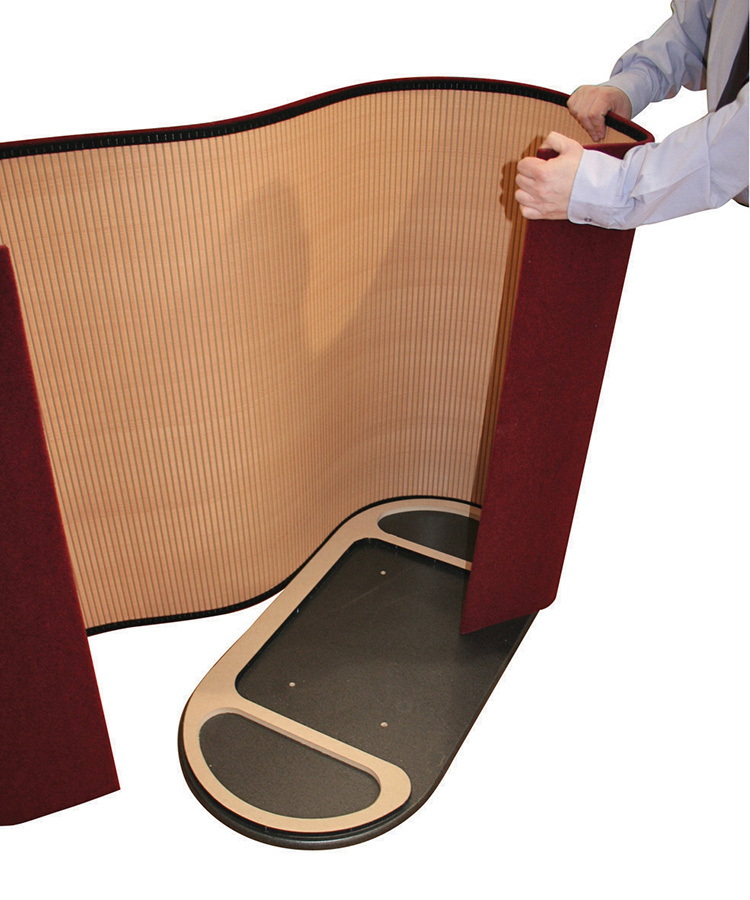 Exhibition Counter Tambour Wrap Assembly