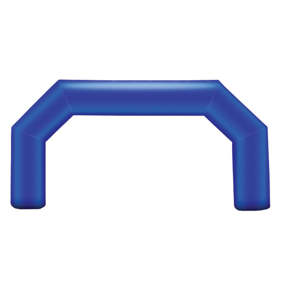 Angled Inflatable Event Arches in Plain Blue