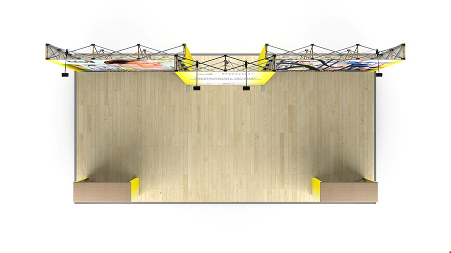 Plan View of 6m Jumbo Pop Up Exhibition Backwall