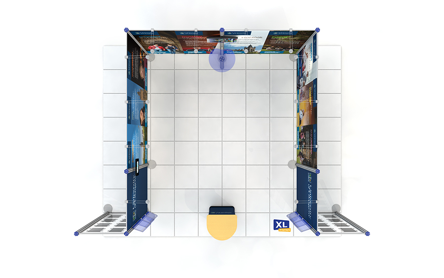 Plan View of Centro Display Stand
