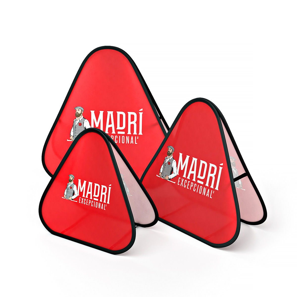 Triangle Pop Out Banners Are Available in Three Sizes
