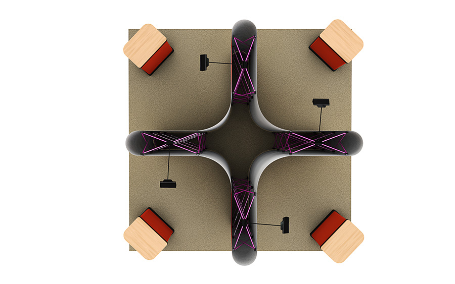 Pop Up Display Island Plan View