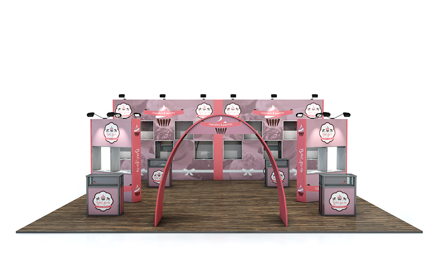 Pop Up Exhibition Stand 8m x 8m