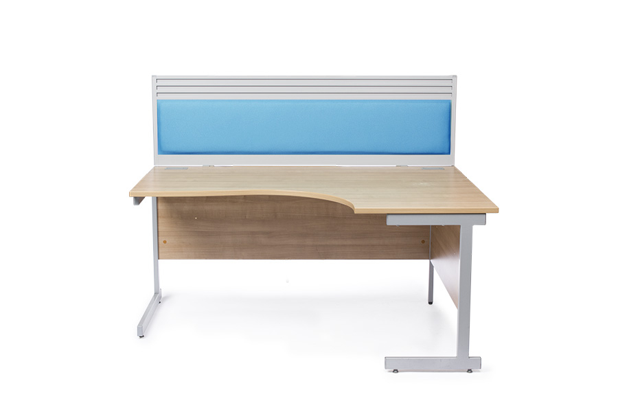 Premium Acoustic Desk Screen with Quad Tool Rail