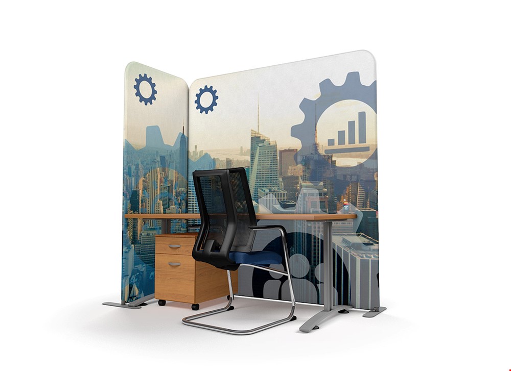 Printed Office Screens Office Partitions Kit 1 