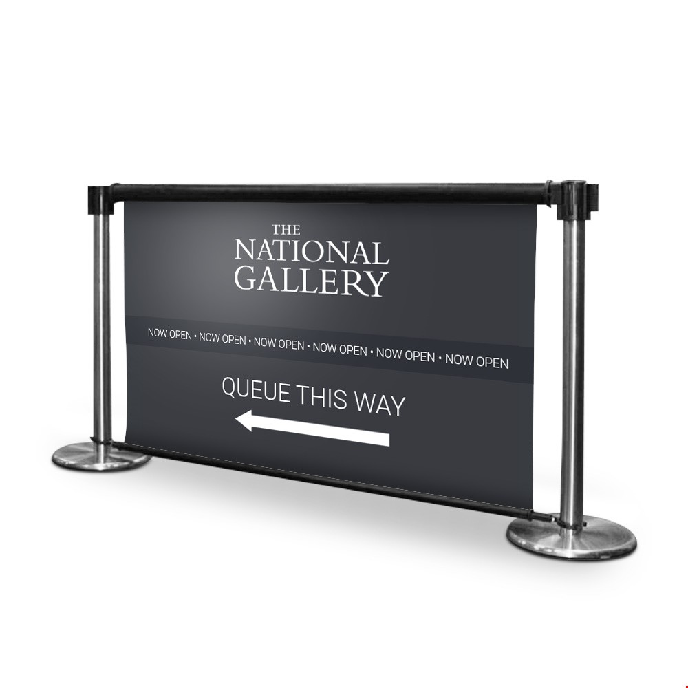 Printed Retractable Queue Barriers RollerSigns