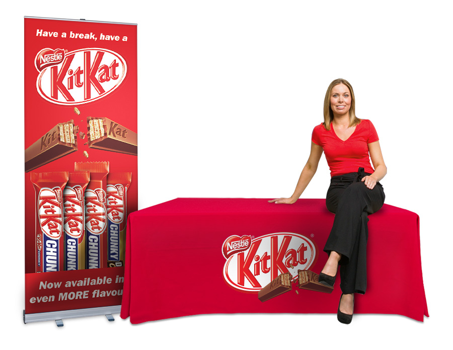 Exhibition Bundle Includes Printed Tablecloth and Roller Banner