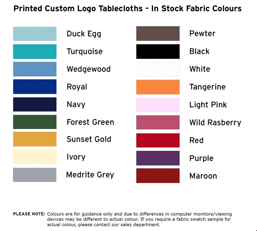 Plain Tablecloth Colour Swatch