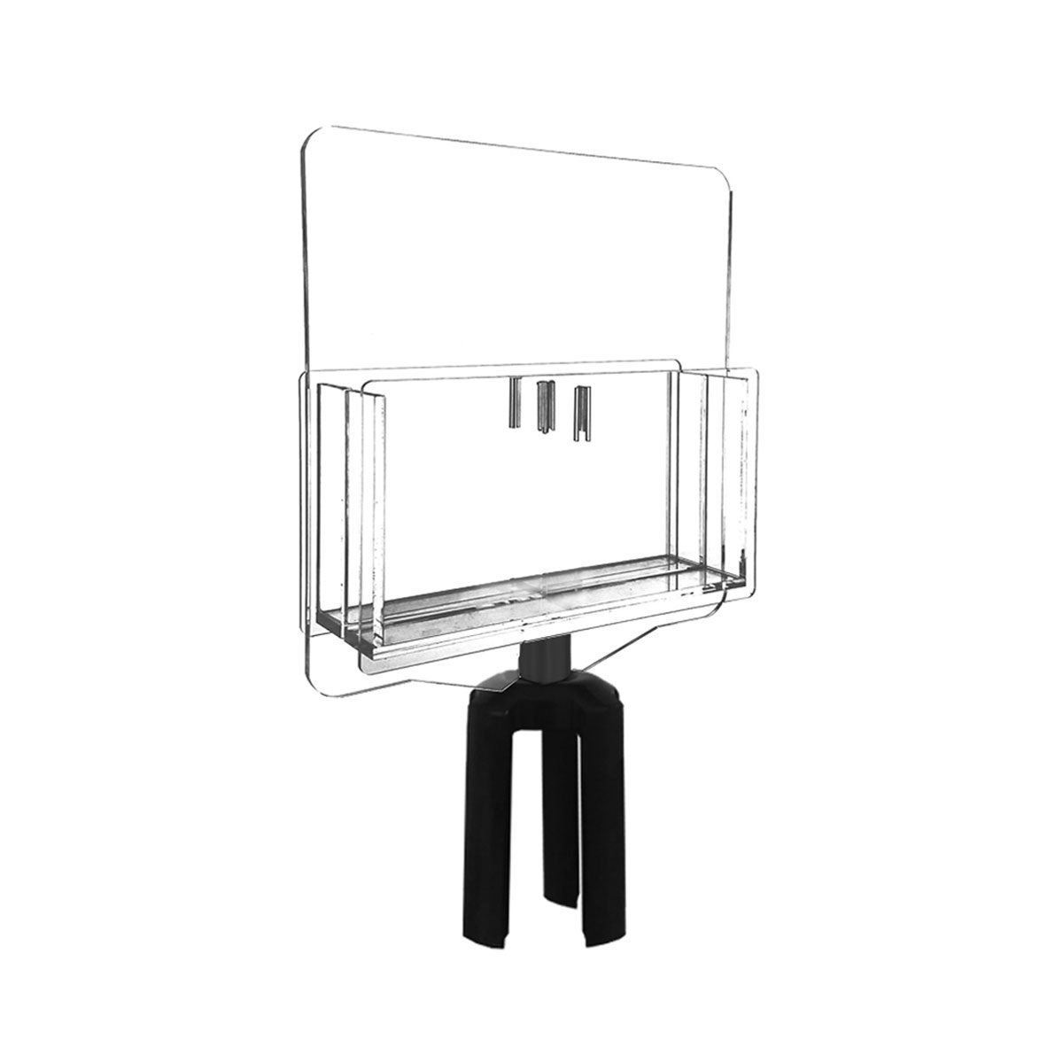 Queue Barrier Leaflet Dispenser With2 or 4 Pocket. Educate & Inform Queueing Customers. Clear Acrylic Leaflet Holder. Universal Adaptor Fits Most Major Barrier Brands. 