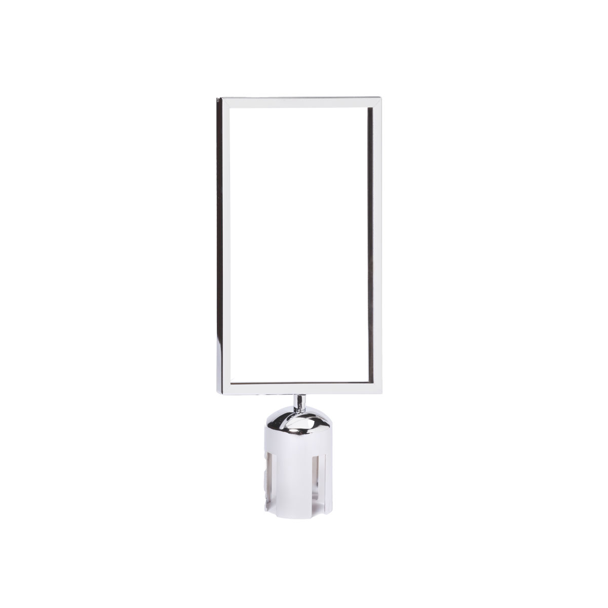 Rope And Post Queue Barrier Sign Frames Polished Chrome Finish
