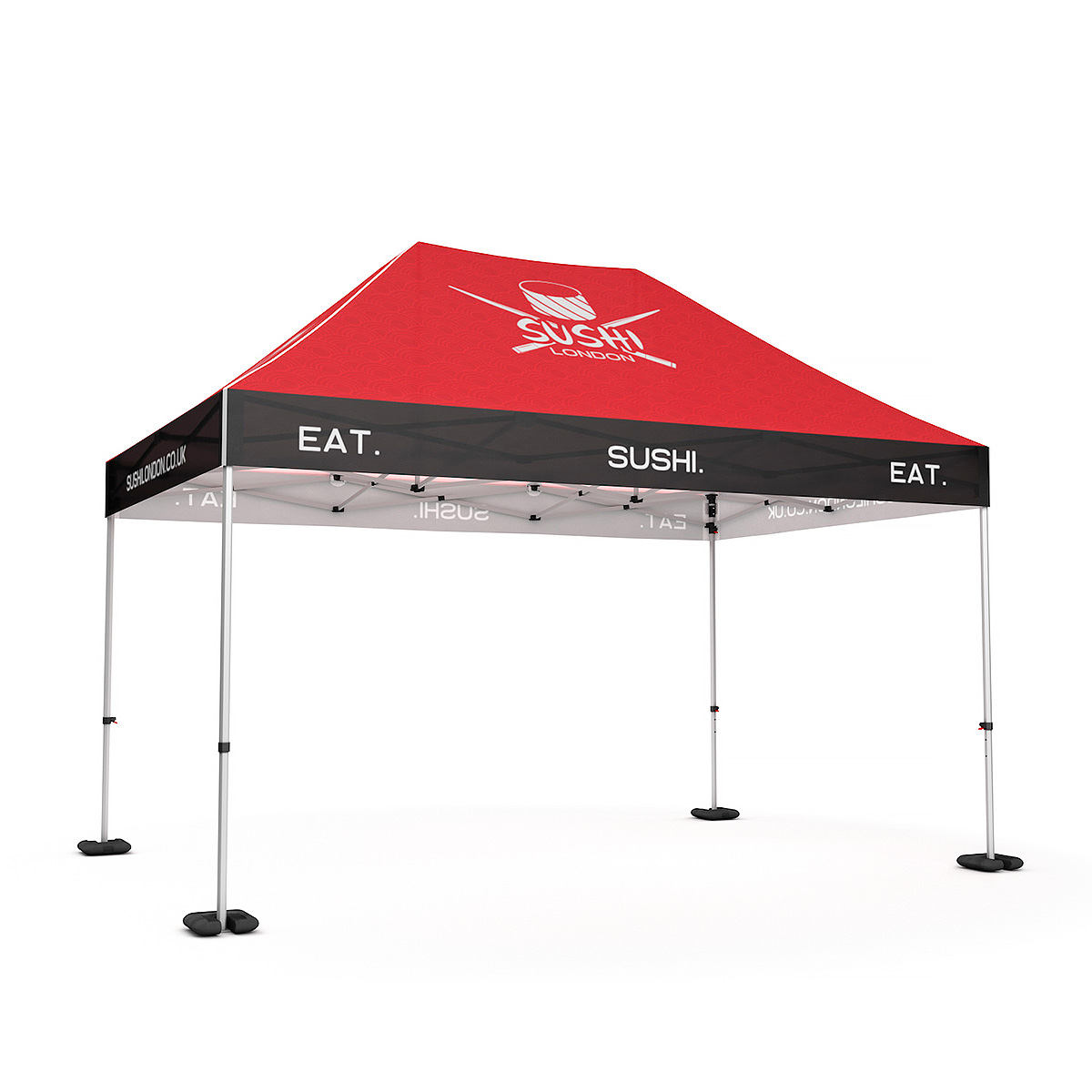RHINO® 3x4.5 Promotional Gazebo With 7.5kg Weights