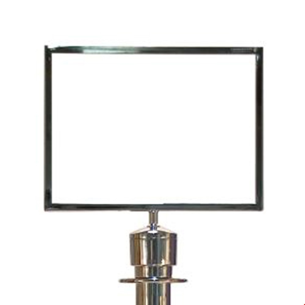 Sign Holder Tensator® For Classic And Contemporary Posts in Polished Chrome A4 Landscape