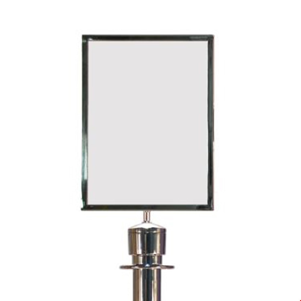 Sign Holder Tensator® For Classic And Contemporary Posts  in Polished Chrome A4 Portrait