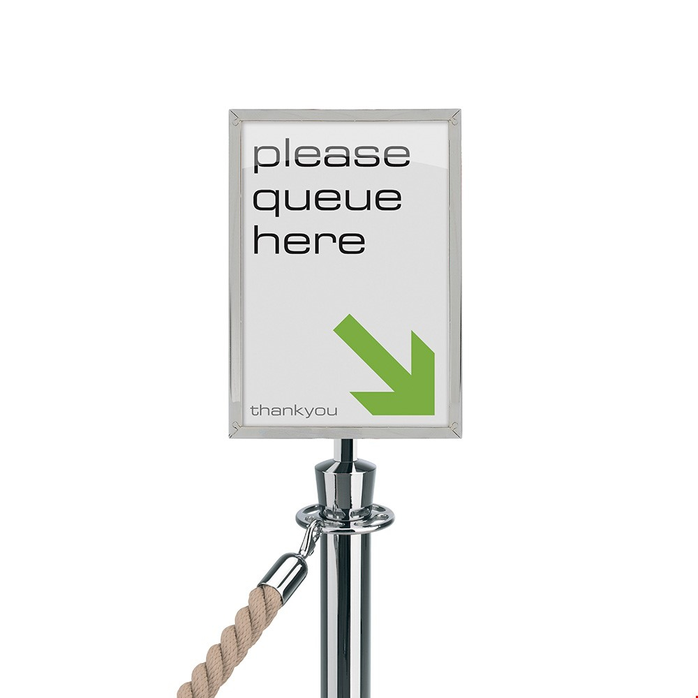 Optional Sign Holder For Classic And Contemporary Tensator® Stanchion Posts