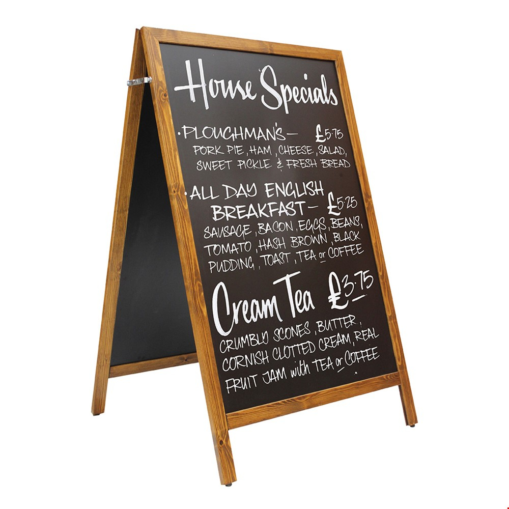 SCRIBBLE® Larger Wooden Chalkboard Pavement Sign