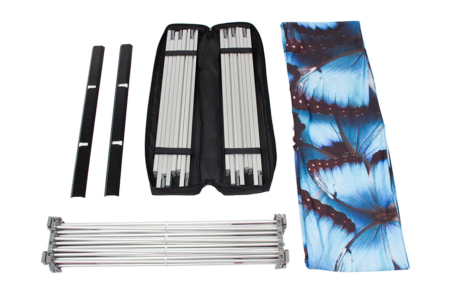 SEG Fabric Exhibition Stand Components (Extra Channelling and Two Fabric Graphics Included for Double Sided)