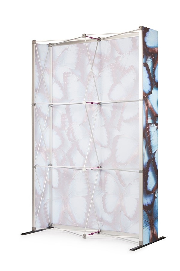 SEG Fabric Exhibition Stand Before Reverse Side Graphics Attached (3x2 Frame Shown)
