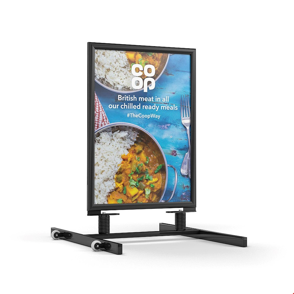 SIDEWALKER Outside Shop Swing Sign Board A1 Poster Size - Double Sided Advertising Display