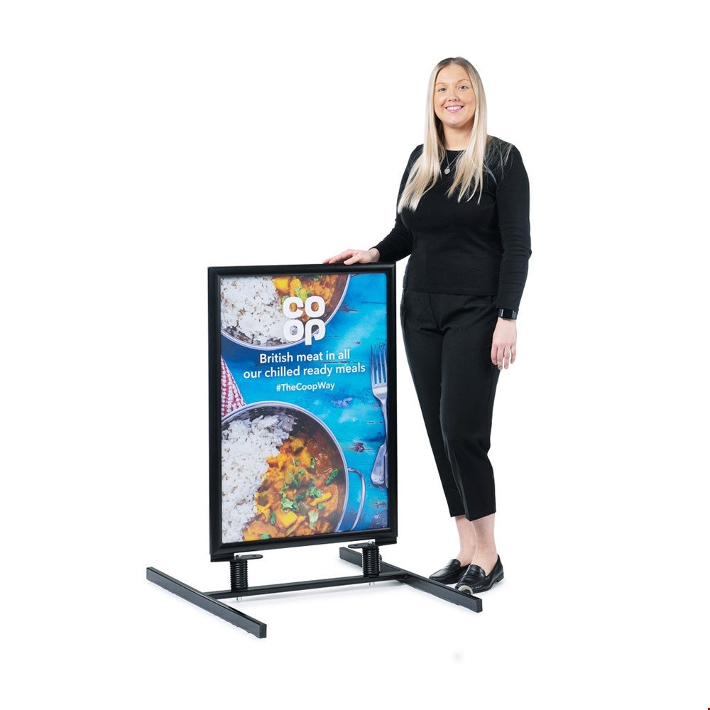 SIDEWALKER® Outside Shop Swing Sign Board With Model
