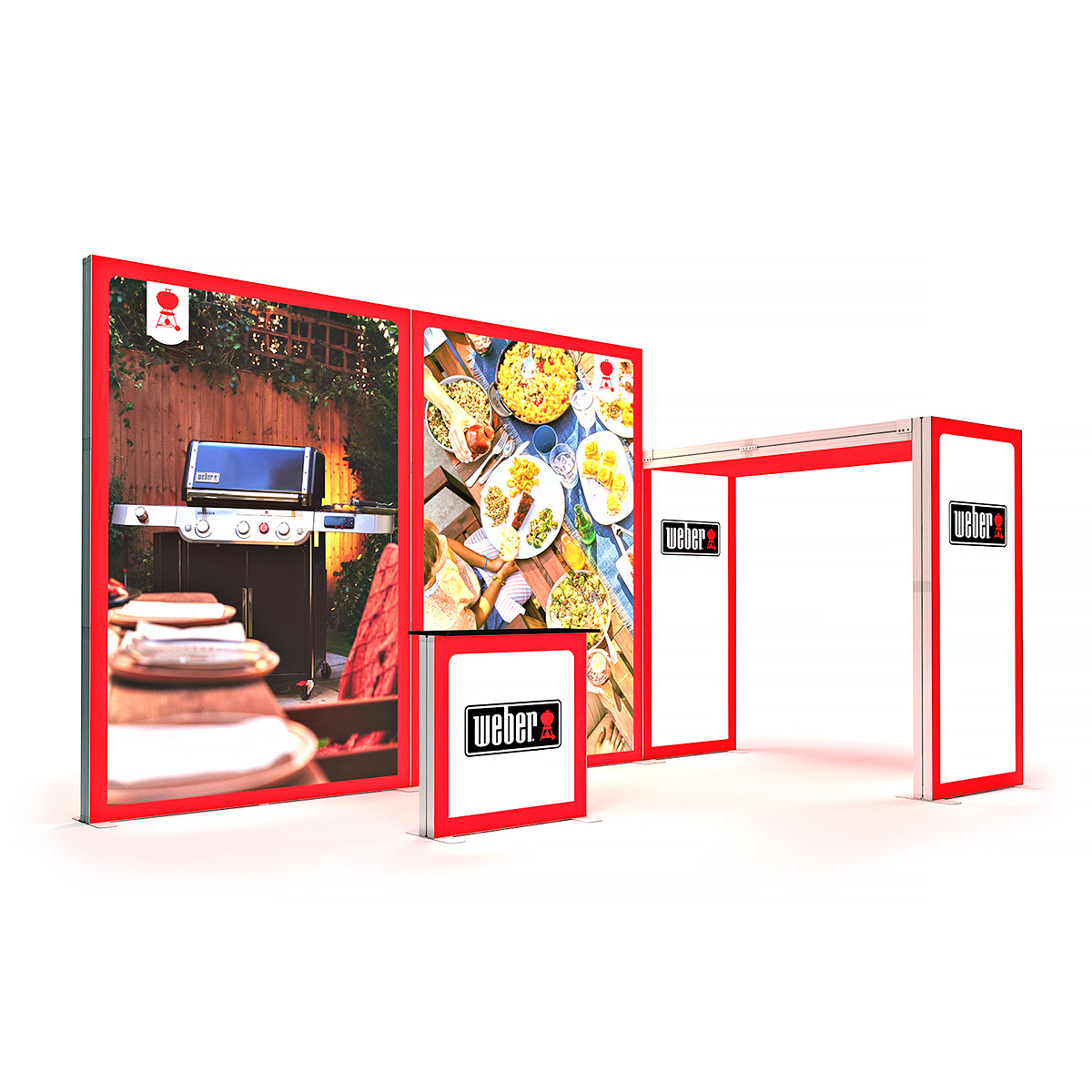 SKYBRIDGE<sup>®</sup> Exhibition Stand LED Lightbox Ceiling Arch Backlit Backdrop 5x2