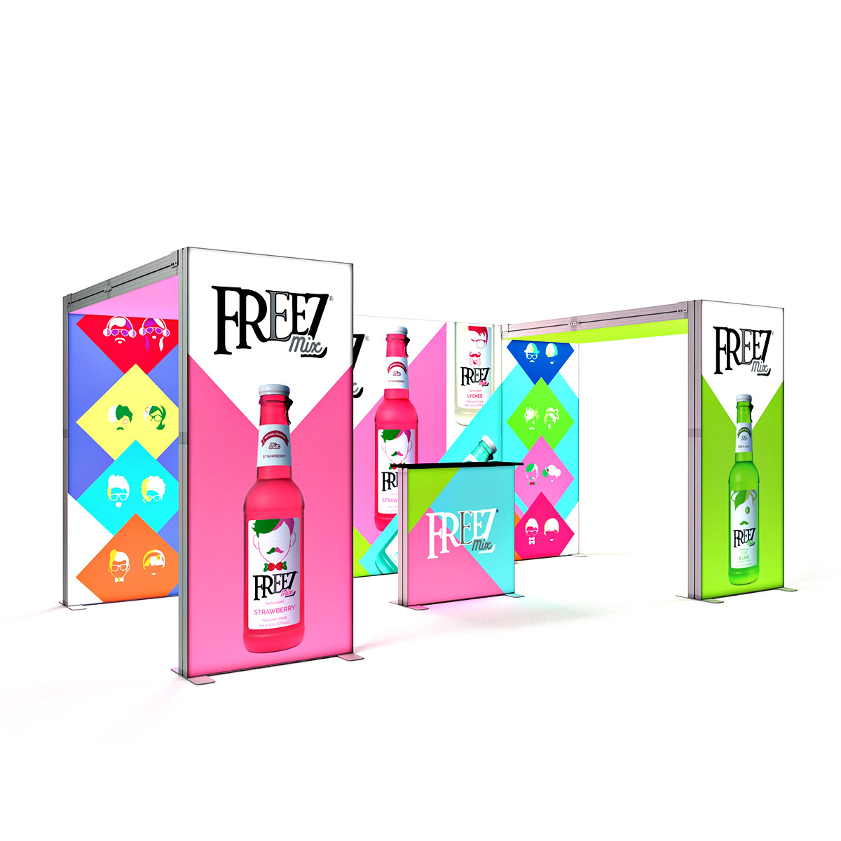 SKYBRIDGE<sup>®</sup> Exhibition Stand LED Lightbox Ceiling Arches 5x3