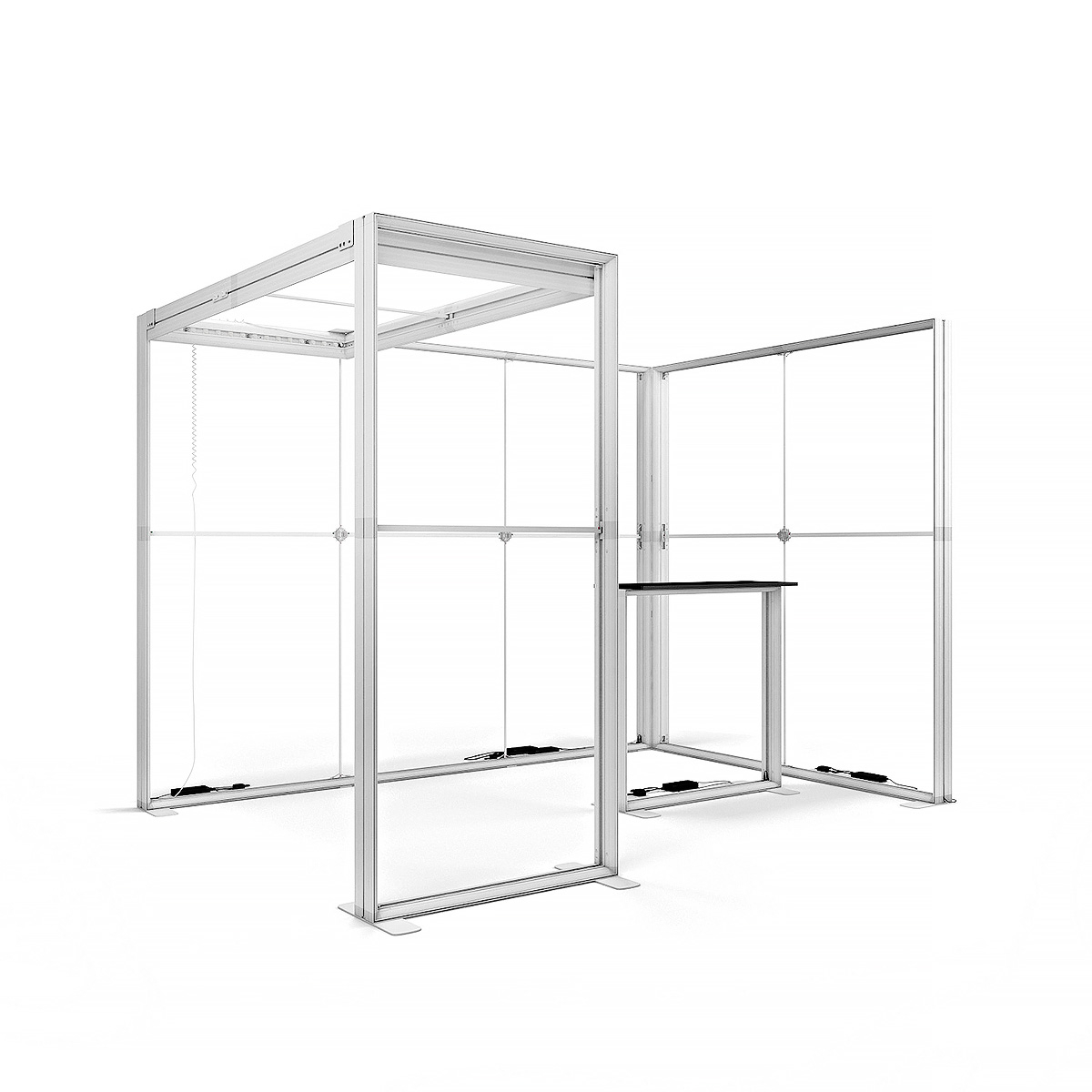 SKYBRIDGE® Modular Exhibition Stand Corner Booth LED Lightbox Ceiling Arch 3x2 White TFS Light Box Frames