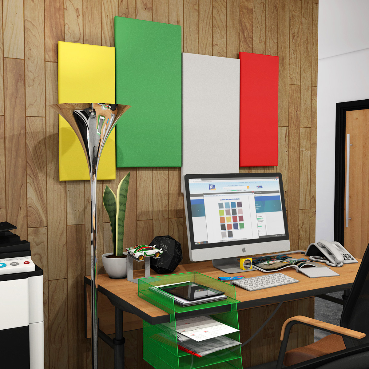 STRATOS™ Sound Absorbing Panels Can be Used to Decorate Feature Walls in Home Studies And Offices 