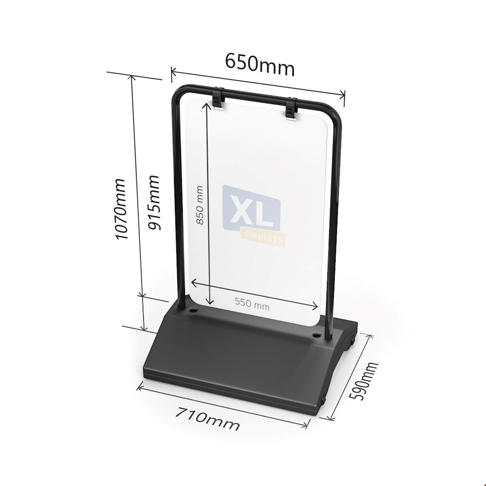 Dimensions of STREET PRO  Swing Pavement Sign A1 Size