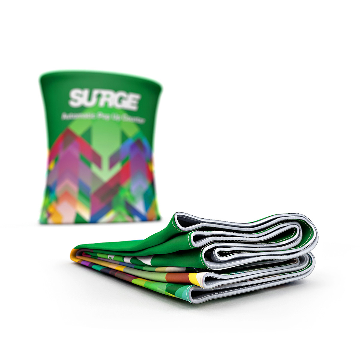 SURGE Automatic Pop-Up Counter Tension Fabric Replacement Graphics