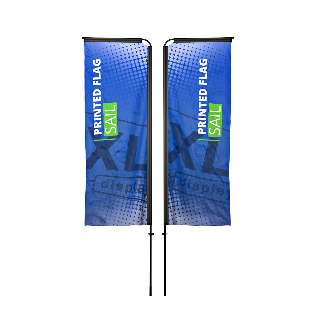 Sail Flag Banner With Aluminium Pole Double Sided