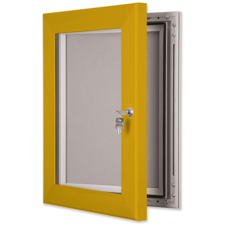 Secure External Notice Board Gold Frame