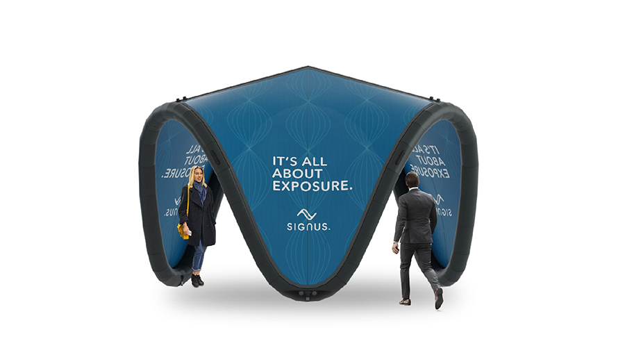 Signus ONE 4m Inflatable Brand Pavilion With Full Printed Roof