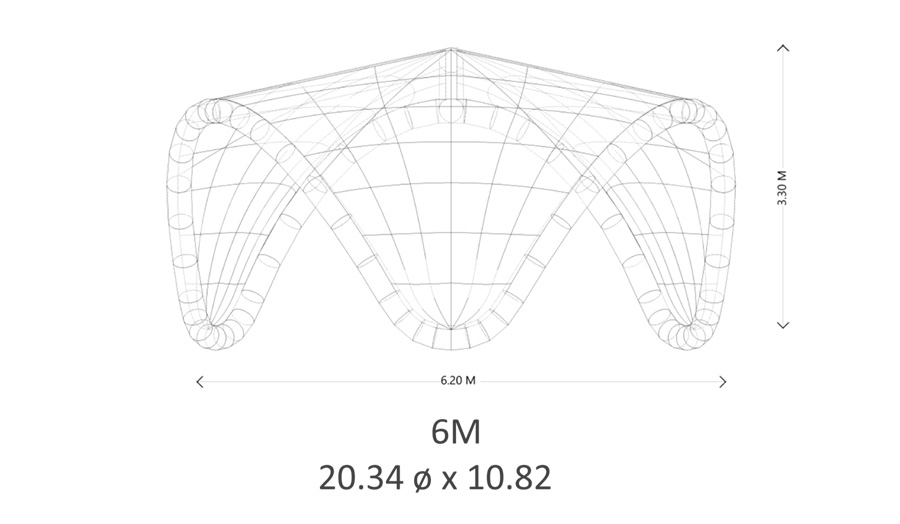 Overall Dimensions Of Signus ONE 6m Inflatable Event Tent