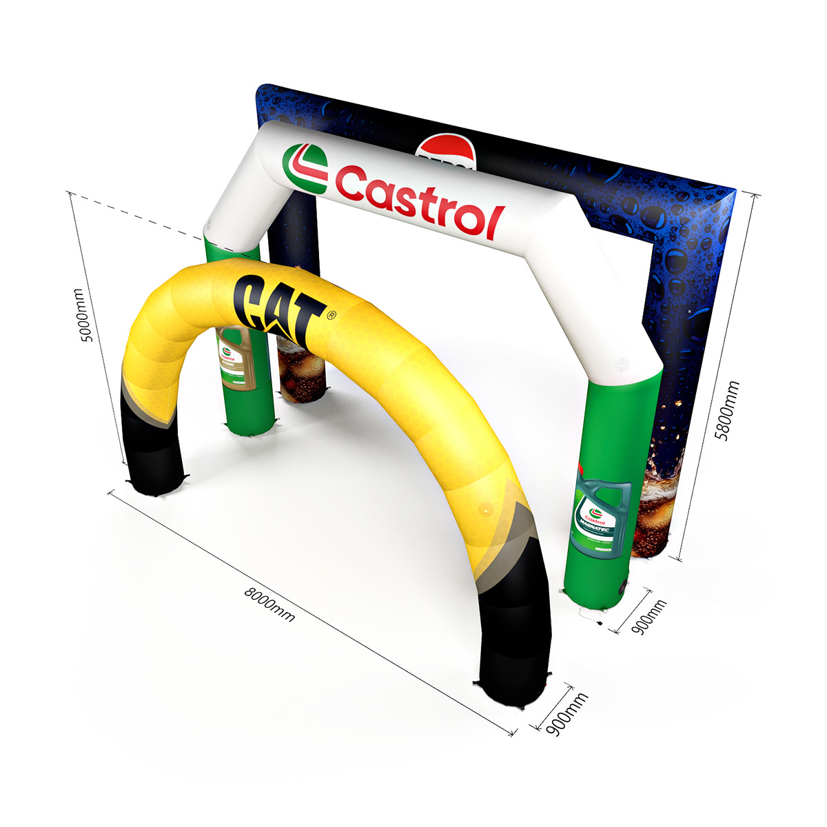 Dimensions of 6 Metre Inflatable Arches For Outdoor Events & Exhibitions