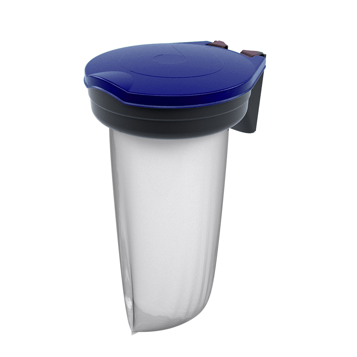 Skipper™ Barrier Recycling Bin With Blue Lid - Accepts Standard Size Bin Bags or Liners