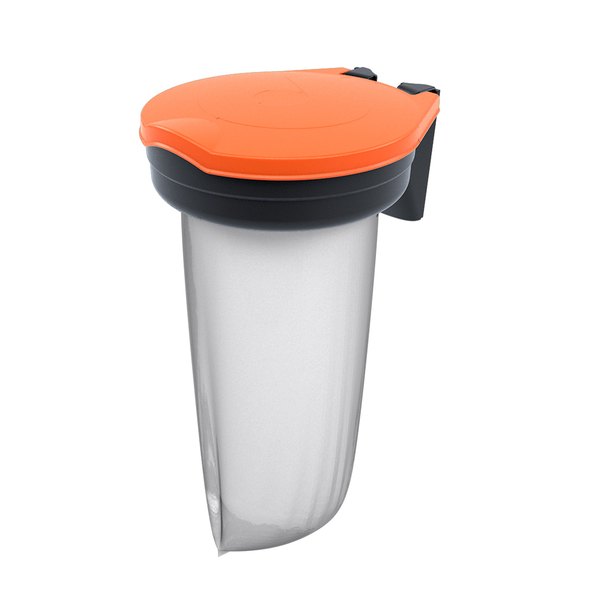Skipper™ Barrier Recycling Bin Orange Lid - Requires Post Collar to Attach to The Skipper Post And Base System