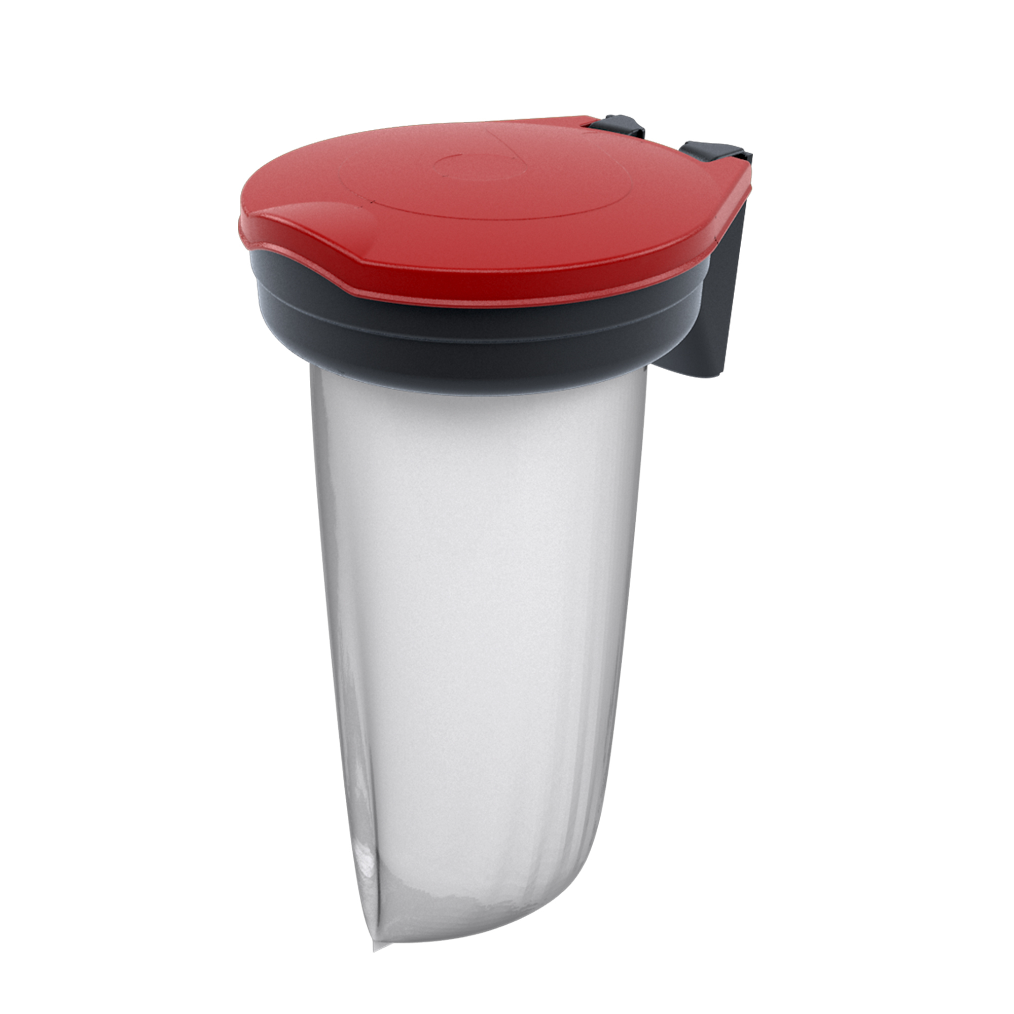 Skipper™ Barrier Recycling Bin Red Lid - Is Suitable For Indoor and Outdoor Use