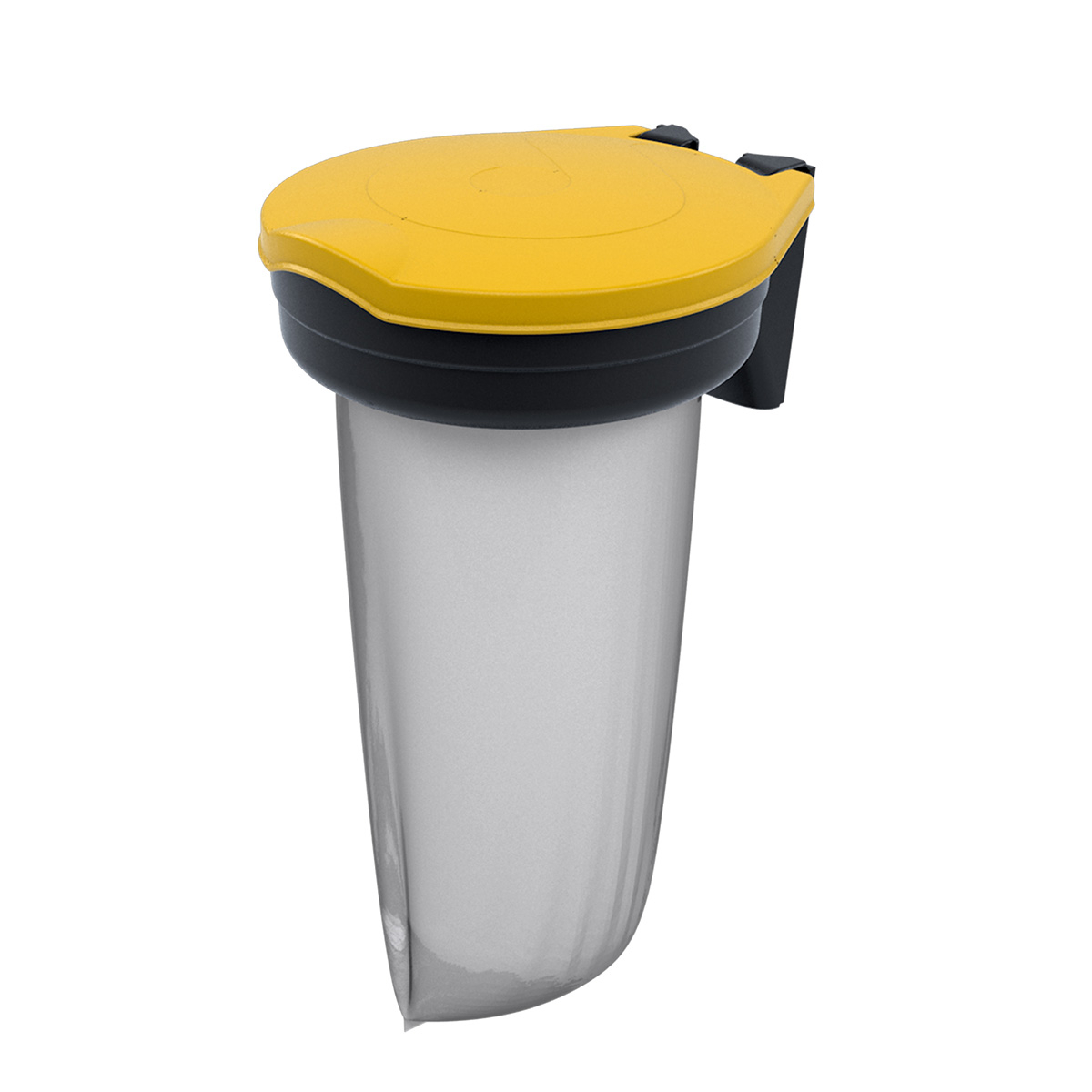 Skipper™ Barrier Recycling Bin Yellow Lid - Includes Stickers For Labelling Waste Options 