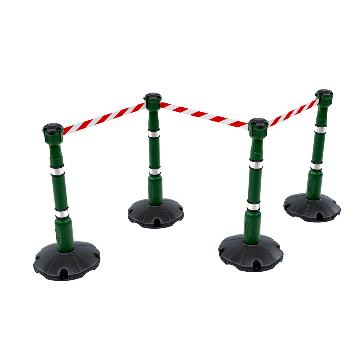 Skipper™ Portable Safety Barrier Kit 27m in Green With High Visibility Chevron Tape