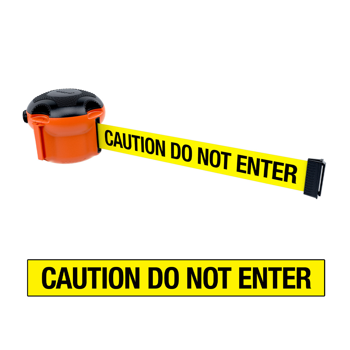 Skipper XS Retractable Belt Barrier In Orange With Caution Do Not Enter Message Barrier Tape