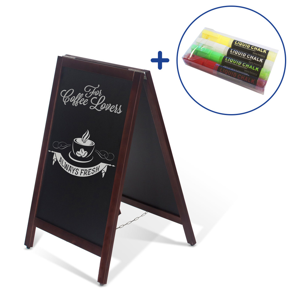 Chalk Board Pavement Sign with Liquid Chalk Pens Included
