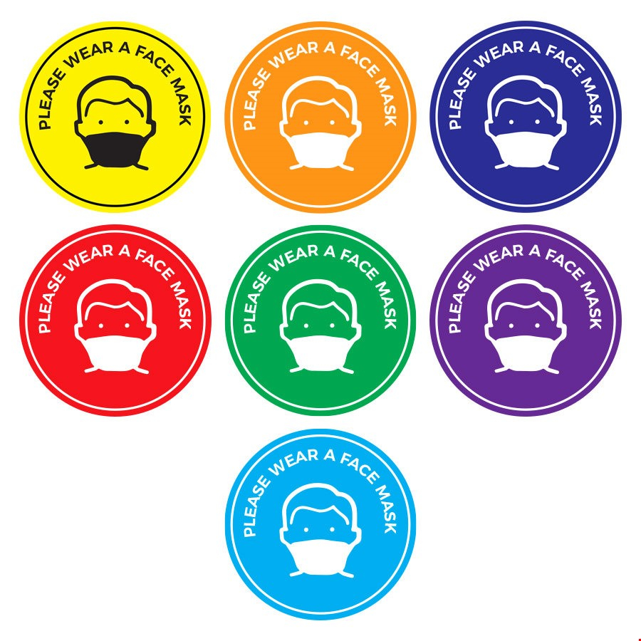 Round Social Distancing Anti-Slip Floor Stickers | Removable ...
