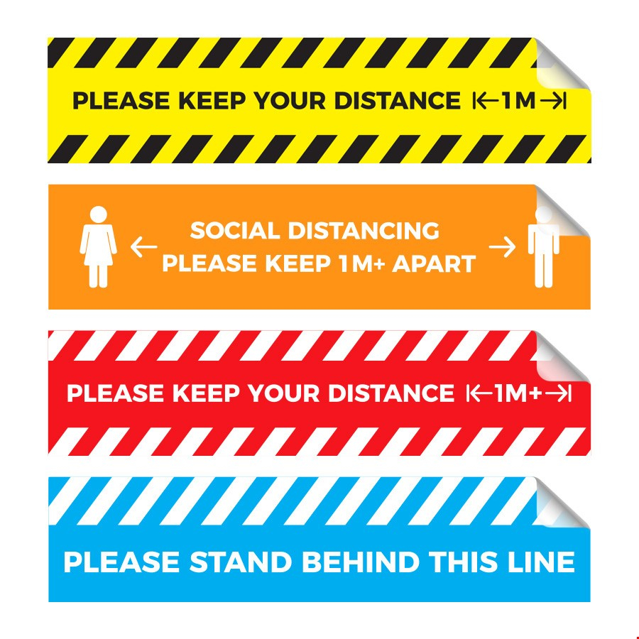 Rectangular Queue Management Floor Graphics