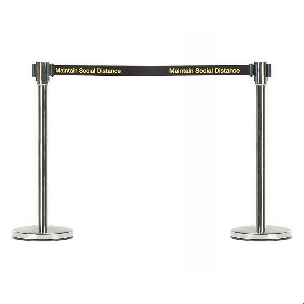 Retractable Queue Barriers For Social Distancing