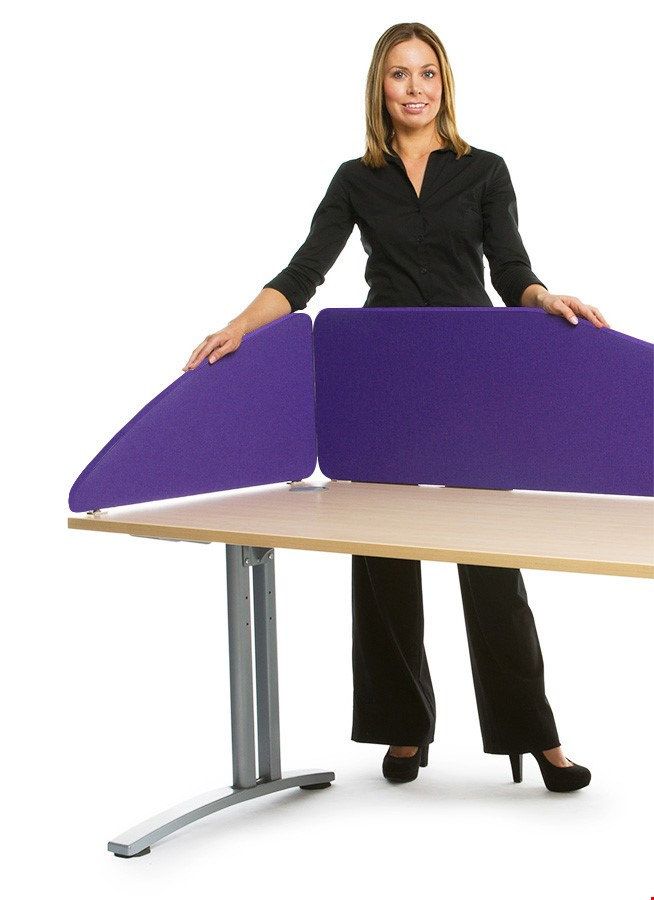 Spectrum Fabric Radius Office Desk Screen