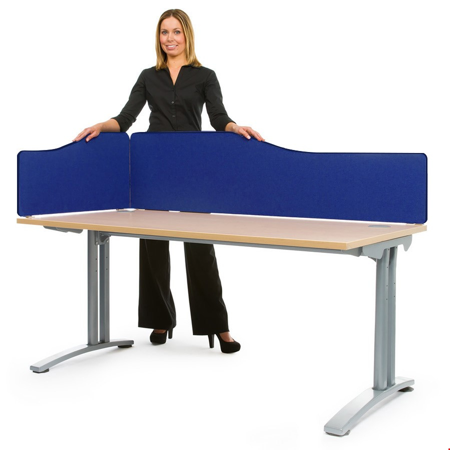 Spectrum Office Desk Screen in A Non-Linking Desk Partition Ideal For Bench Desking