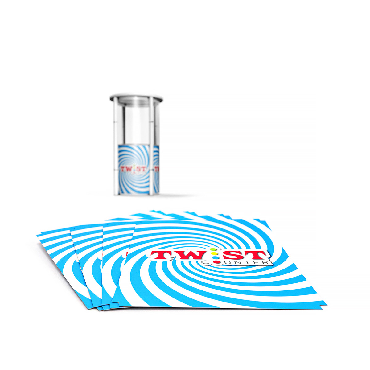 Spiral Twist Display Plinth Replacement Graphic Panels Set of 4