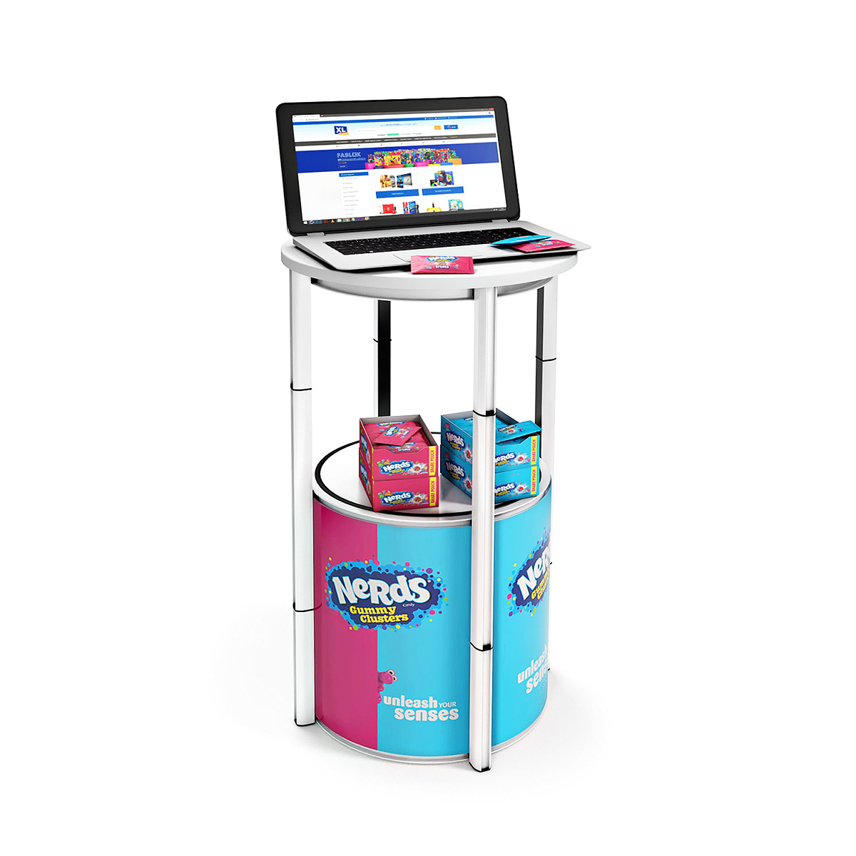 Spiral Twist Plinth Exhibition Counter Display